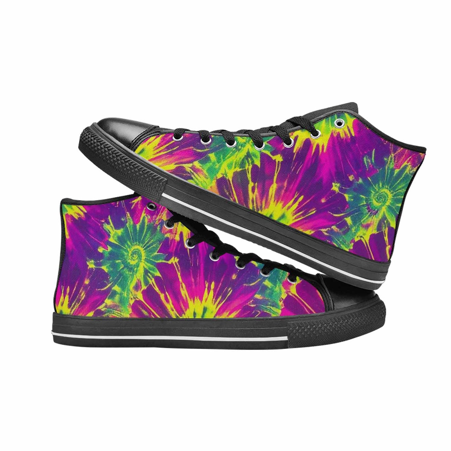 WOMEN'S Tie Dye - High Top Canvas Cottagecore Sneakers