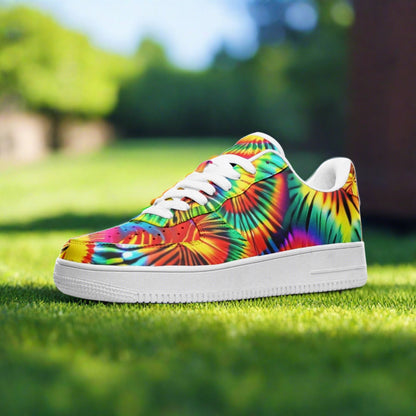 Butterfly Rainbow Neon Electric Custom Bold Art - Freaky Shoes | Custom Art Sneakers