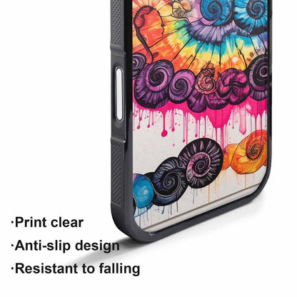 iPhone 17 Air Case — Tie Dye Swirls Black Pink Tie, Personalized Phone Case