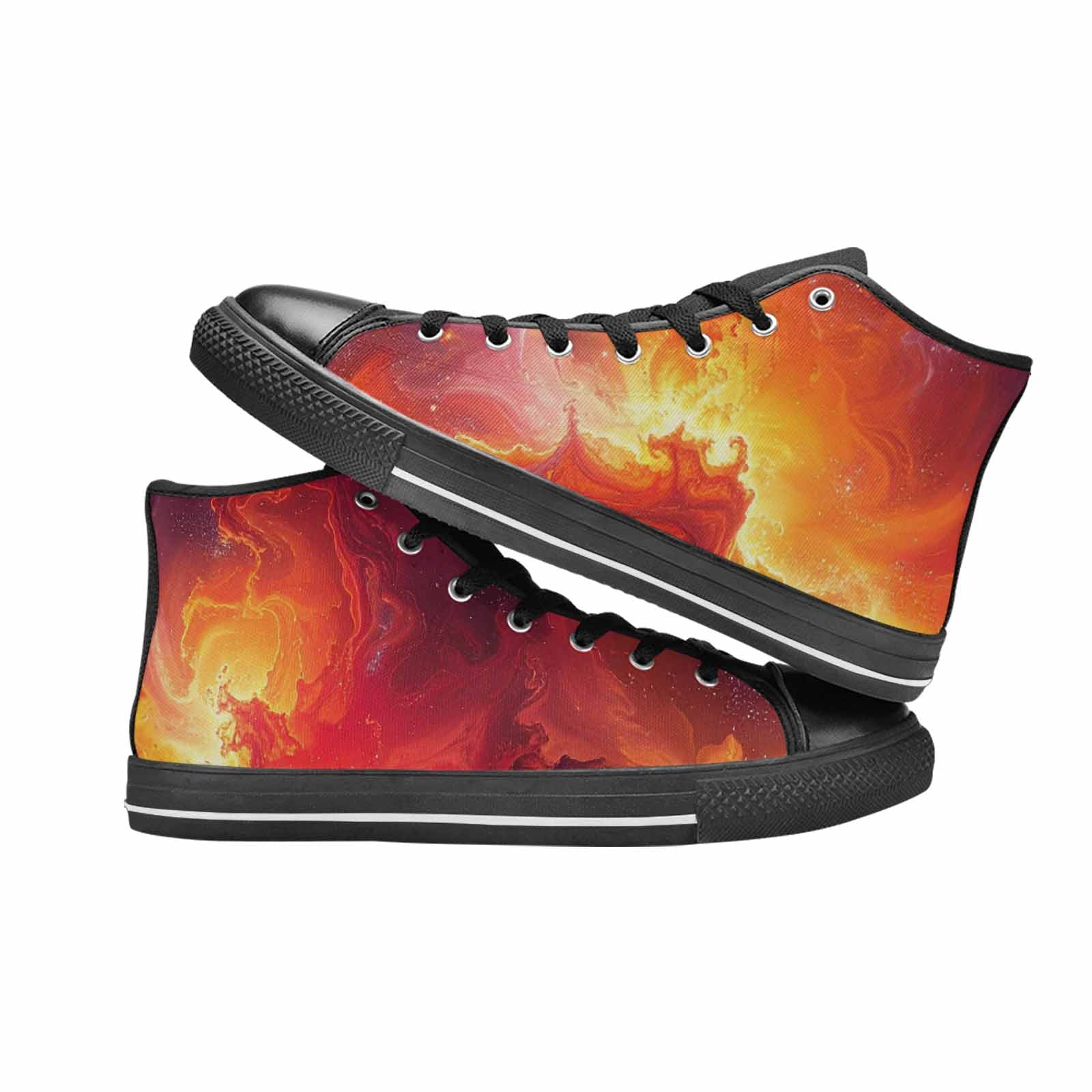 WOMEN'S Galaxy Art - High Top Canvas Cottagecore Shoes