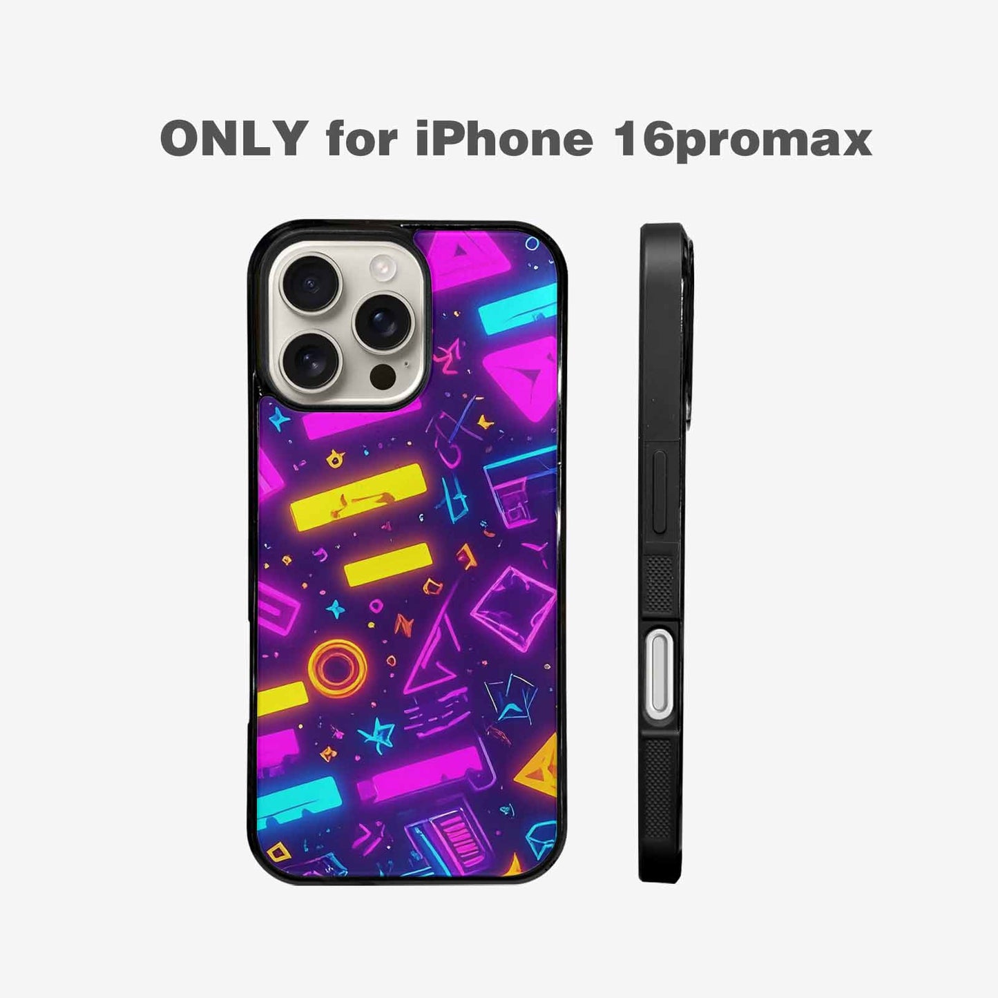 iPhone 16 Pro Max Case — 80s Retro Motif 80s Retro Motifs, Custom Art Phone Cover