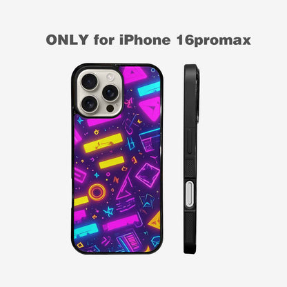 iPhone 16 Pro Max Case — 80s Retro Motif 80s Retro Motifs, Custom Art Phone Cover