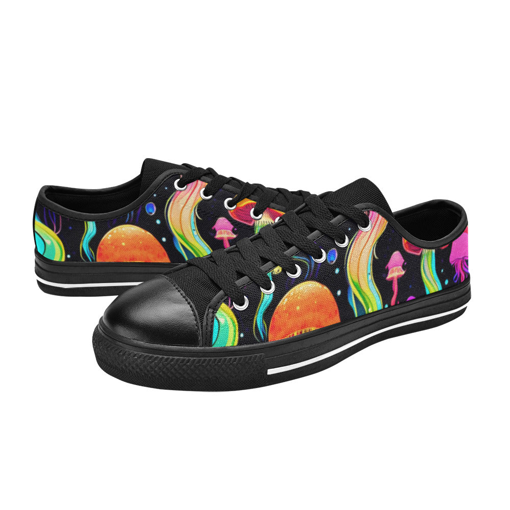 MEN'S Jellyfish Vibrant Mushroom Art Canvas Y2K Custom Sneakers
