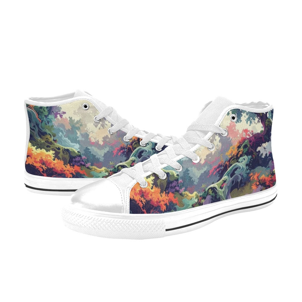 Camo Design 1 Women's Classic High Top Canvas Shoes