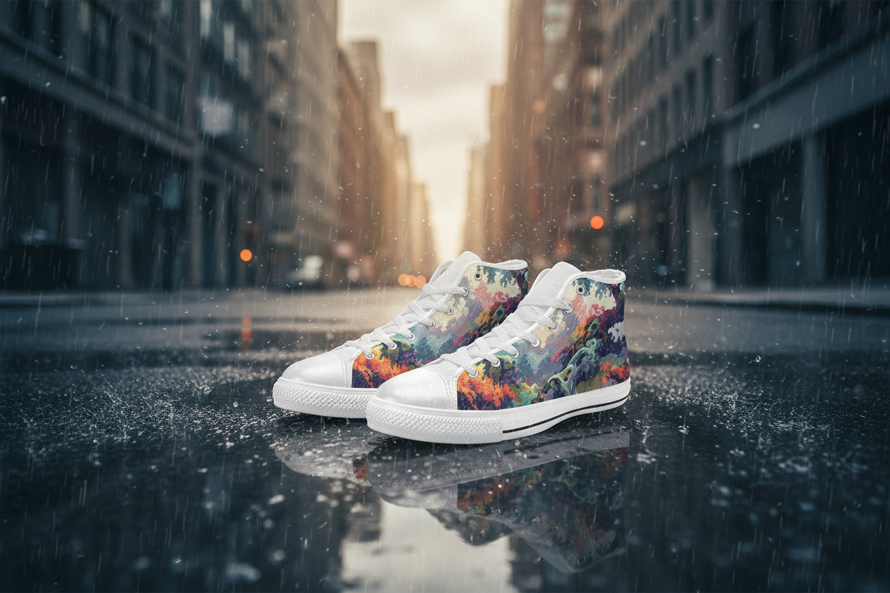 Camo Design 1 High Top Canvas Shoes for Kid