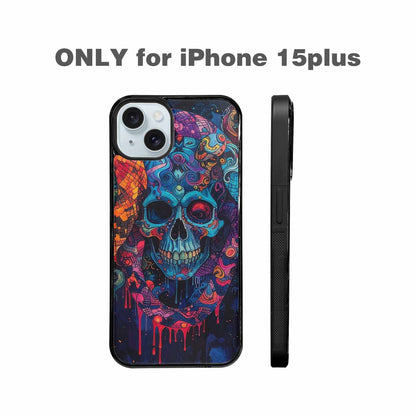 iPhone 15 Plus Case — Snakes And Skulls And Snakes Skulls, Custom Art Phone Cover