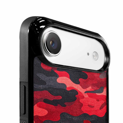 iPhone 17 Air Case — Tactical Camo Red Black Custom Camo, Custom Printed Phone Case