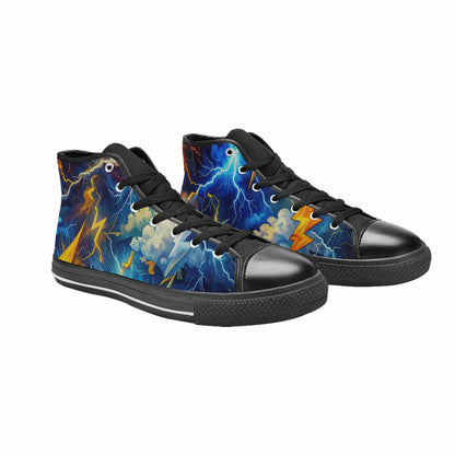 MEN'S Lightning Bolt High Top Canvas Dreamcore Custom Shoes