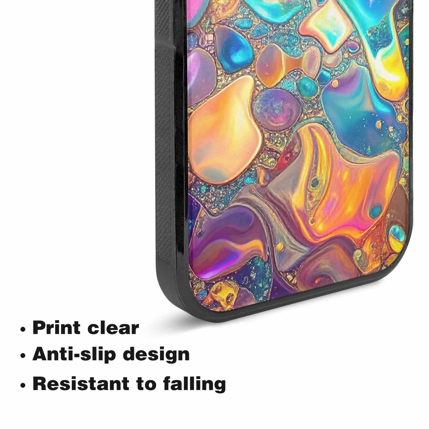iPhone 15 Plus Case — Holographic Iridescent Shimmer Pattern Hundreds Of, Personalized Phone Case