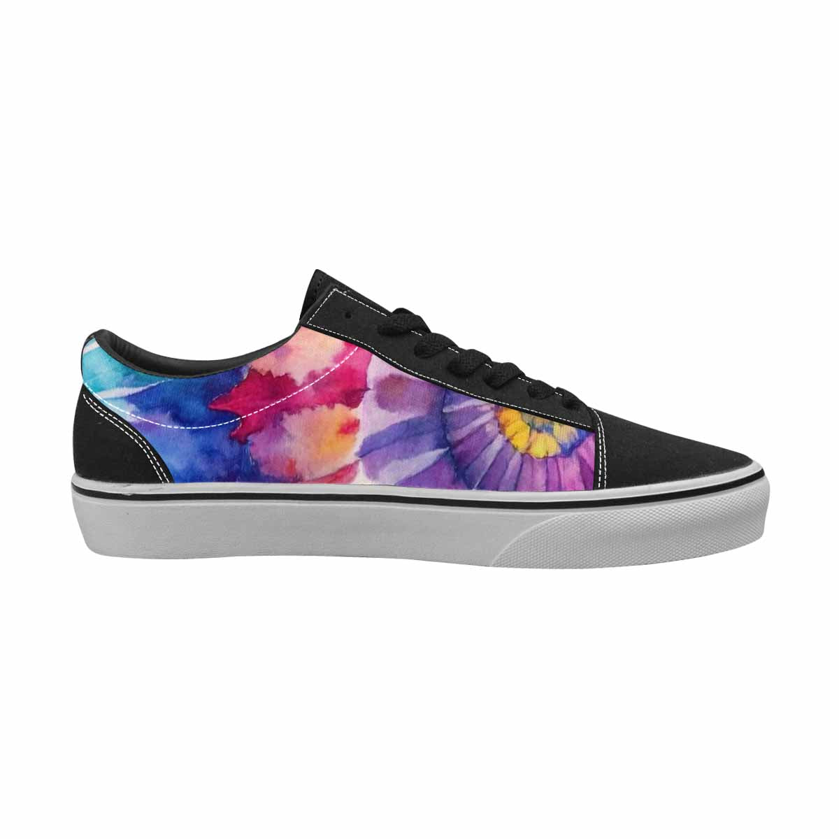 WOMEN'S Tie Dye Swirl Canvas Lace-Up Vivid Sneakers