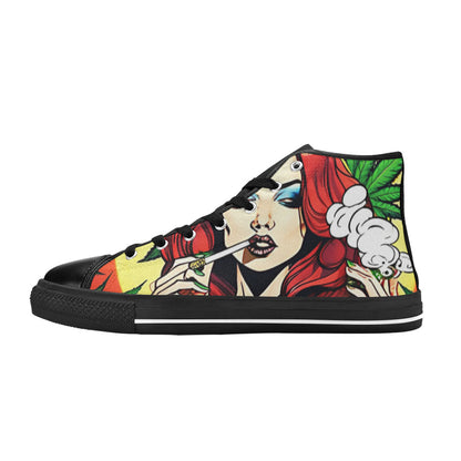 WOMEN'S Chill 420 Woman High Top Canvas Surreal Custom Sneakers
