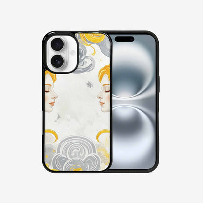 iPhone 16 Case — Gemini Twins Zodiac Pattern Seamless Repeat, Unique Phone Case Design