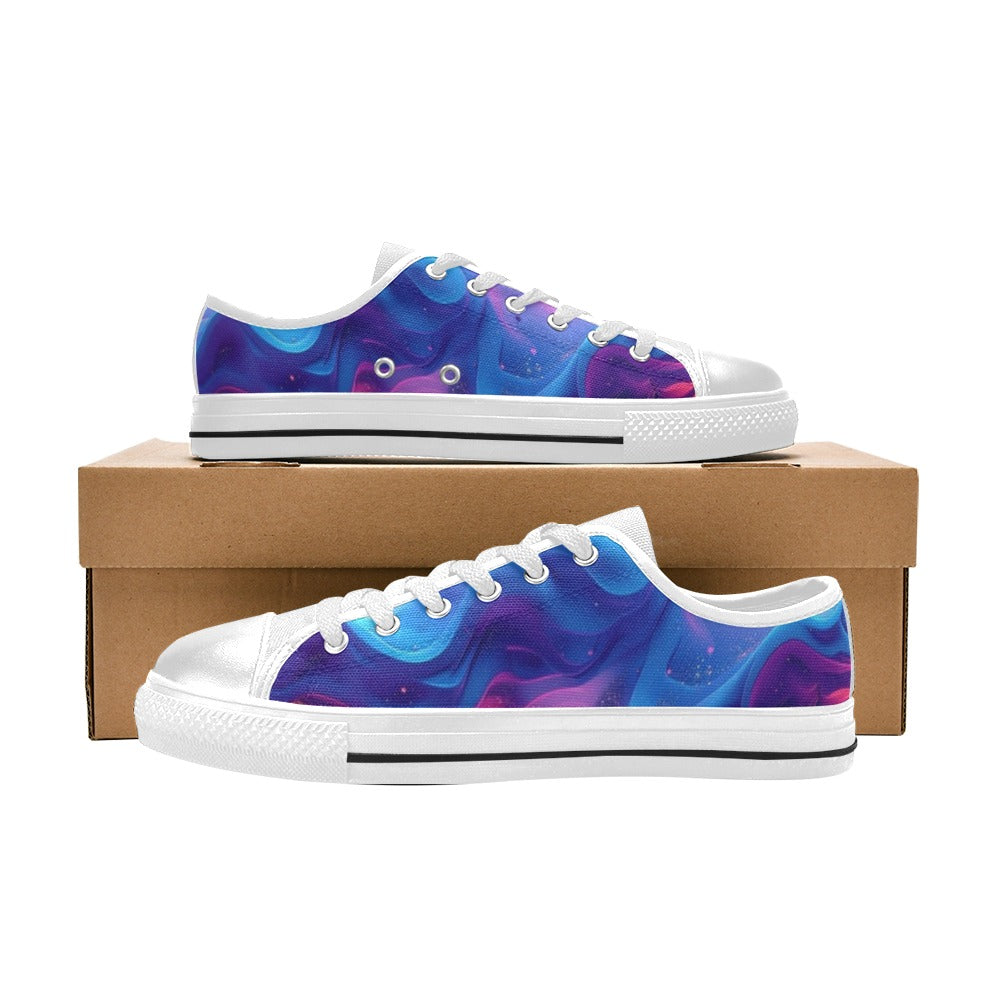 KIDS' Ethereal Camo Design 2 Low Top Canvas Cottagecore Custom Sneakers
