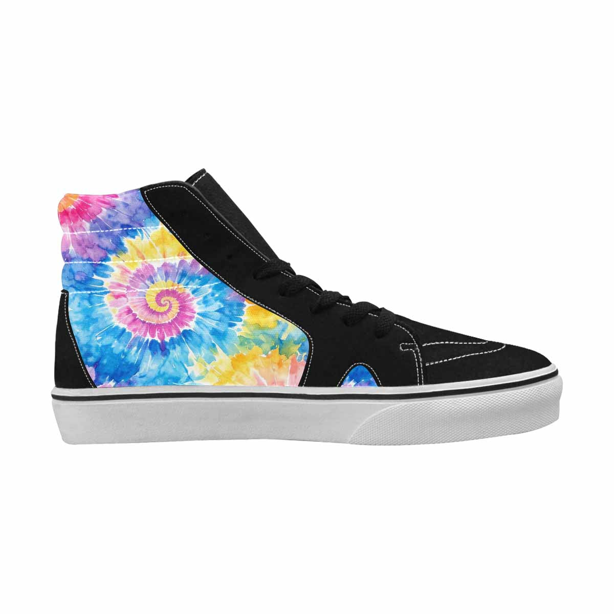 MEN'S Tie Dye Swirl High Top Canvas Aesthetic Custom Shoes