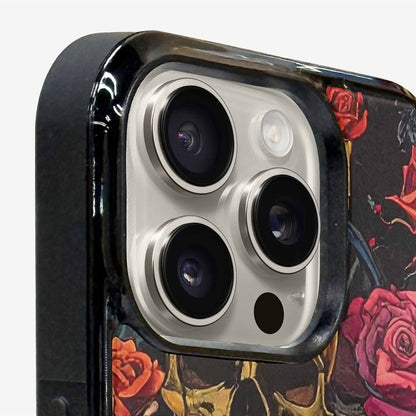 iPhone 16 Pro Max Case — Skulls And Rosesmelting Skulls A Dsq, Custom Phone Case