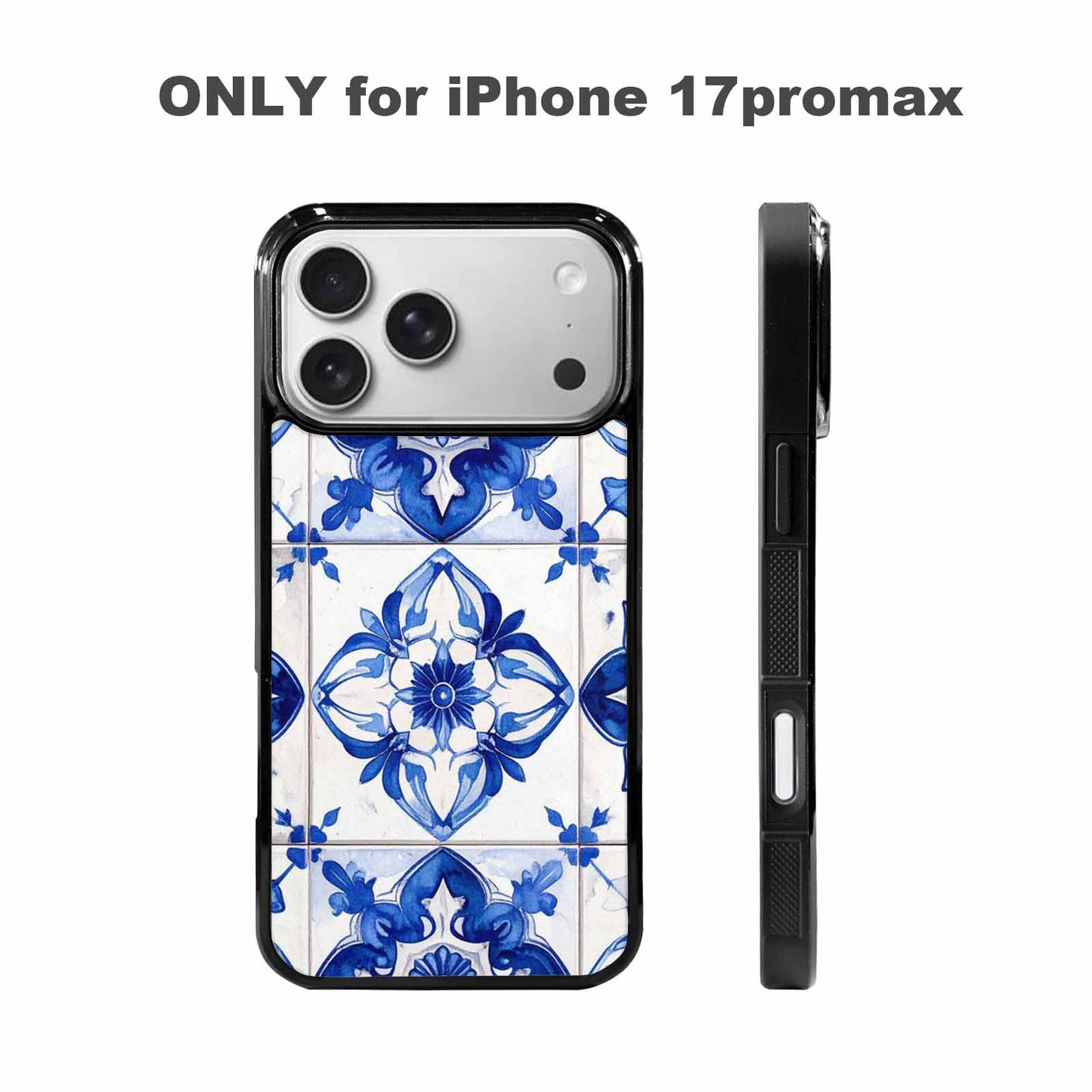 iPhone 17 Pro Max Case — Mexican Talavera Tile Pattern, Floral, Custom Printed Phone Case