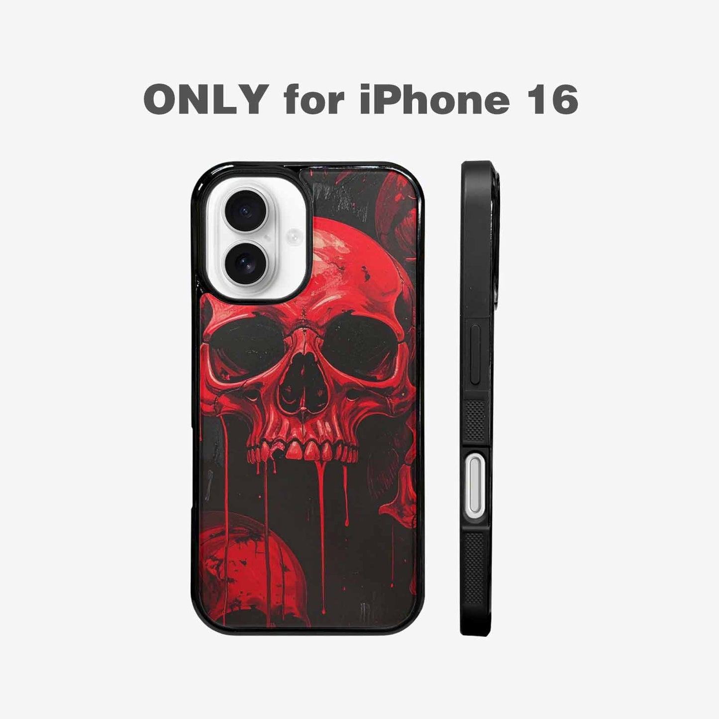 iPhone 16 Case — 1000\'s Of Skulls Overlapping Eachother Everywhere, Custom Art Phone Cover