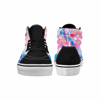 MEN'S Transgender Pride Flag High Top Canvas Y2K Custom Shoes