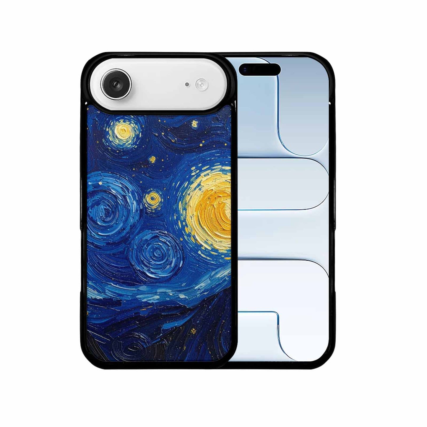 iPhone 17 Air Case — Swirling Deep Blue Night Sky Galaxy, Unique Phone Case Design
