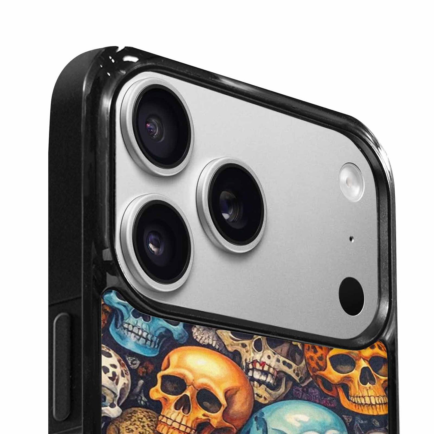 iPhone 17 Pro Max Case — Skulls Pattern Hundreds Of Gothic Skulls, Custom Printed Phone Case