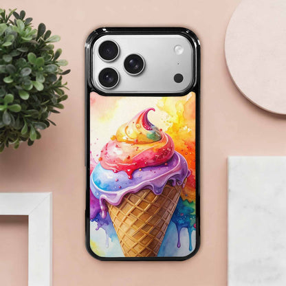 iPhone 17 Pro Max Case — Melting Icecream Collage Original Art, Personalized Phone Case