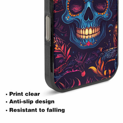 iPhone 16 Pro Case — Snake Skulls Print Custom, Custom Designed Case Cover