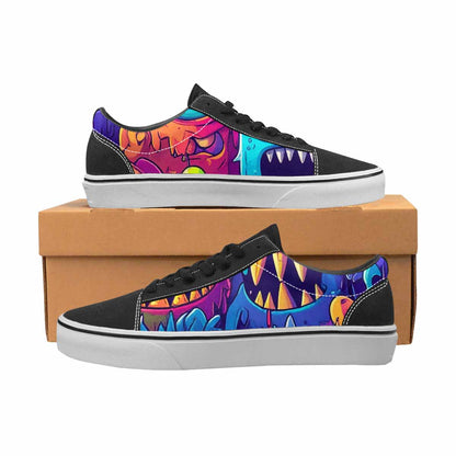 WOMEN'S Overlapping Endlessly No Empty Lace-Up Canvas Melting Art Custom Sneakers