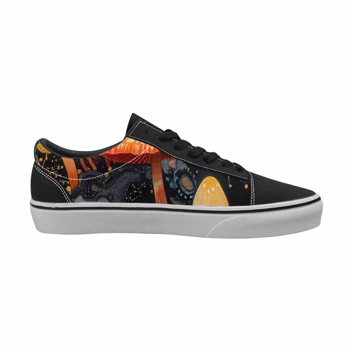 WOMEN'S Mushrooms Lace-Up Canvas Neon Fantasy Custom Shoes