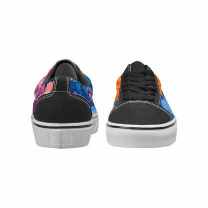 MEN'S Fish Scale Coral Canvas Lace-Up Cottagecore Custom Shoes
