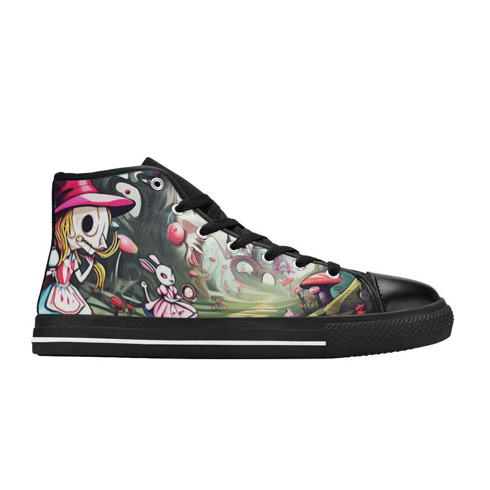 WOMEN'S Evil Wonderland World High Top Canvas Y2K Custom Shoes
