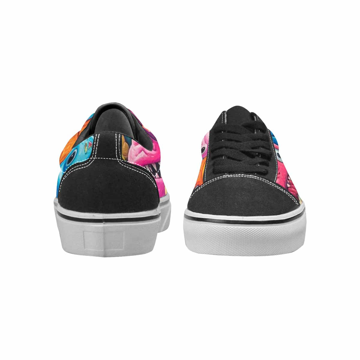 WOMEN'S Melting Ice Cream Monster Lace-Up Canvas Neon Fantasy Shoes