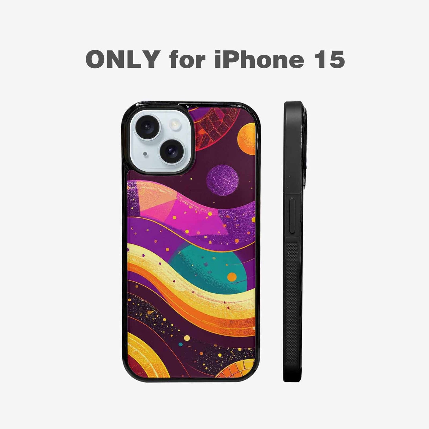 iPhone 15 Case — 1970s Disco Art Pattern, Personalized Phone Case