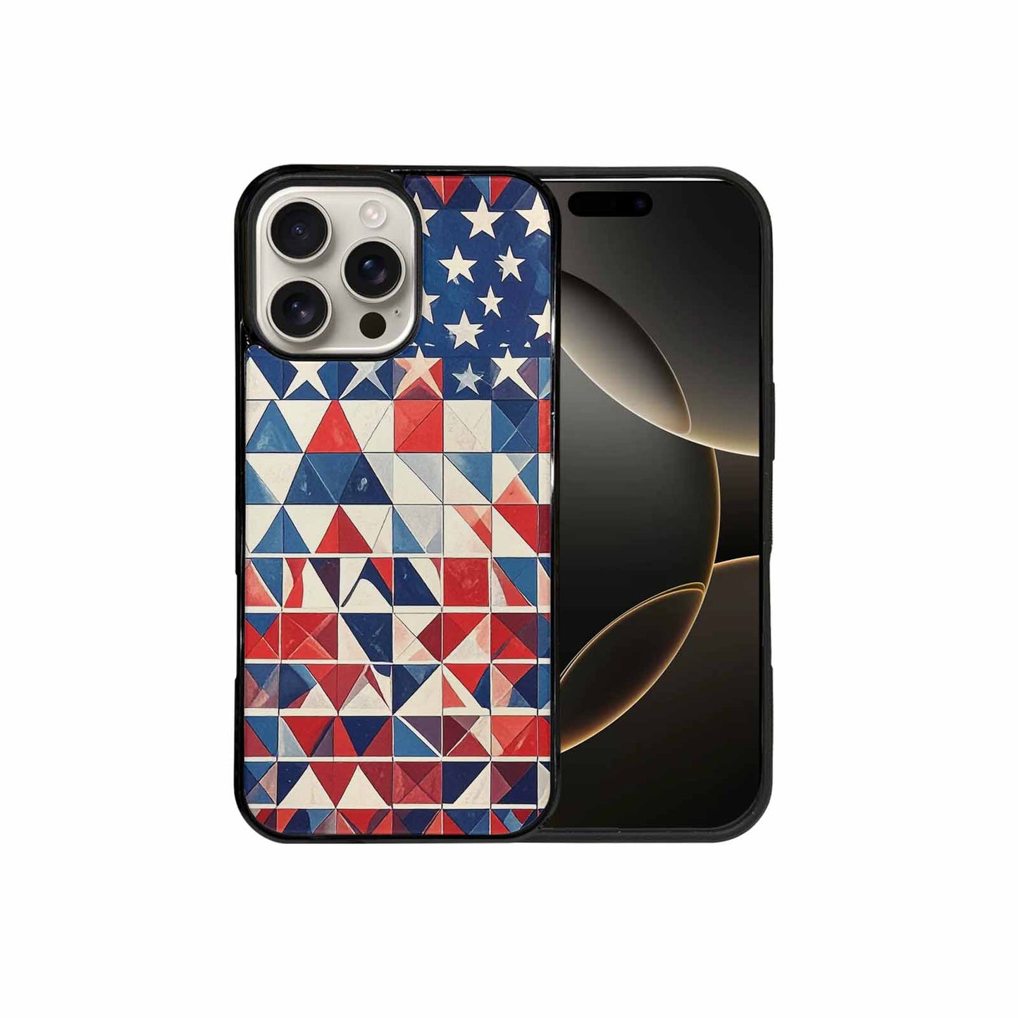 iPhone 16 Pro Max Case — Small American Flag Stars And Stripes, Personalized Phone Case