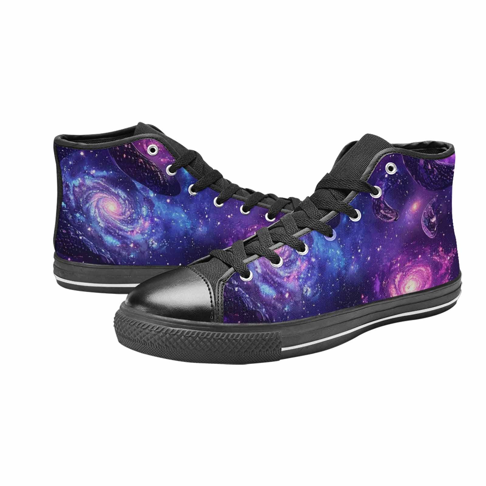 MEN'S Galaxy Snake Print High Top Canvas Vivid Shoes