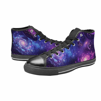 MEN'S Galaxy Snake Print High Top Canvas Vivid Shoes