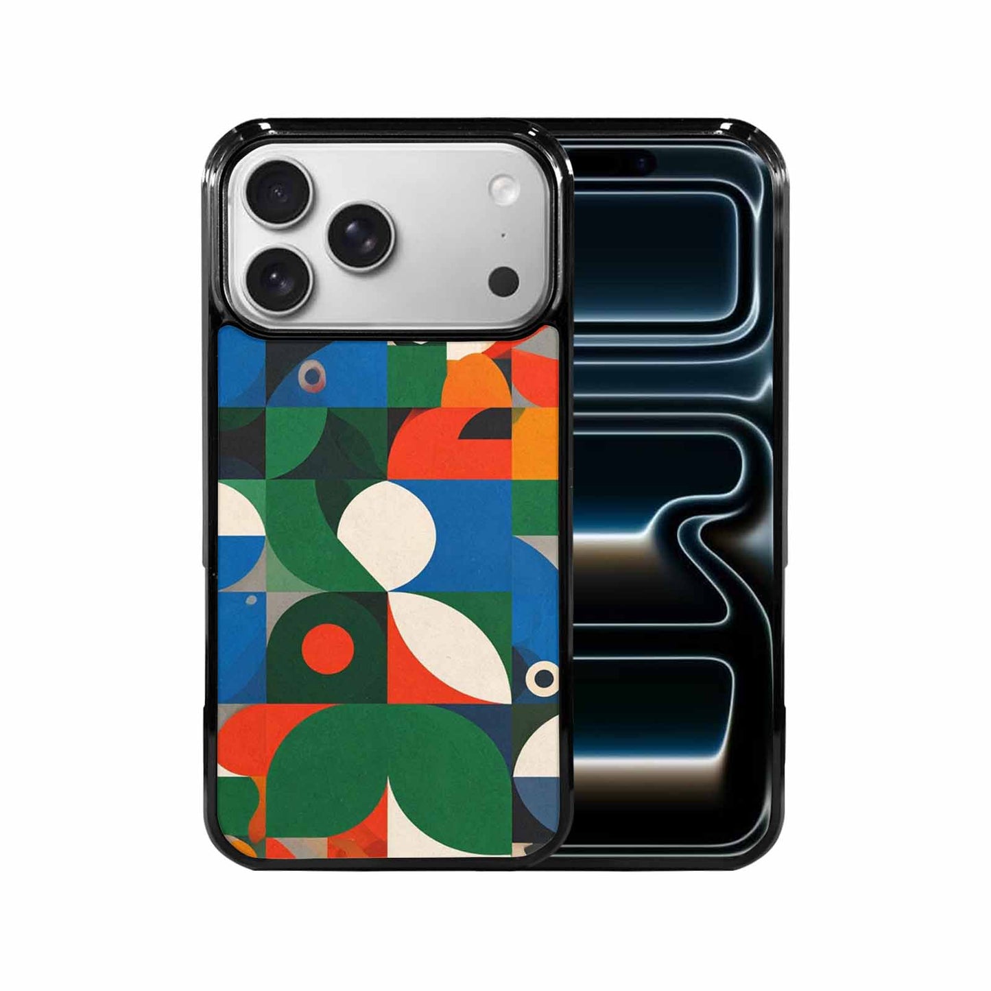 iPhone 17 Pro Max Case — Memphis Art Pattern (1) Retro Vintage, Custom Art Phone Cover