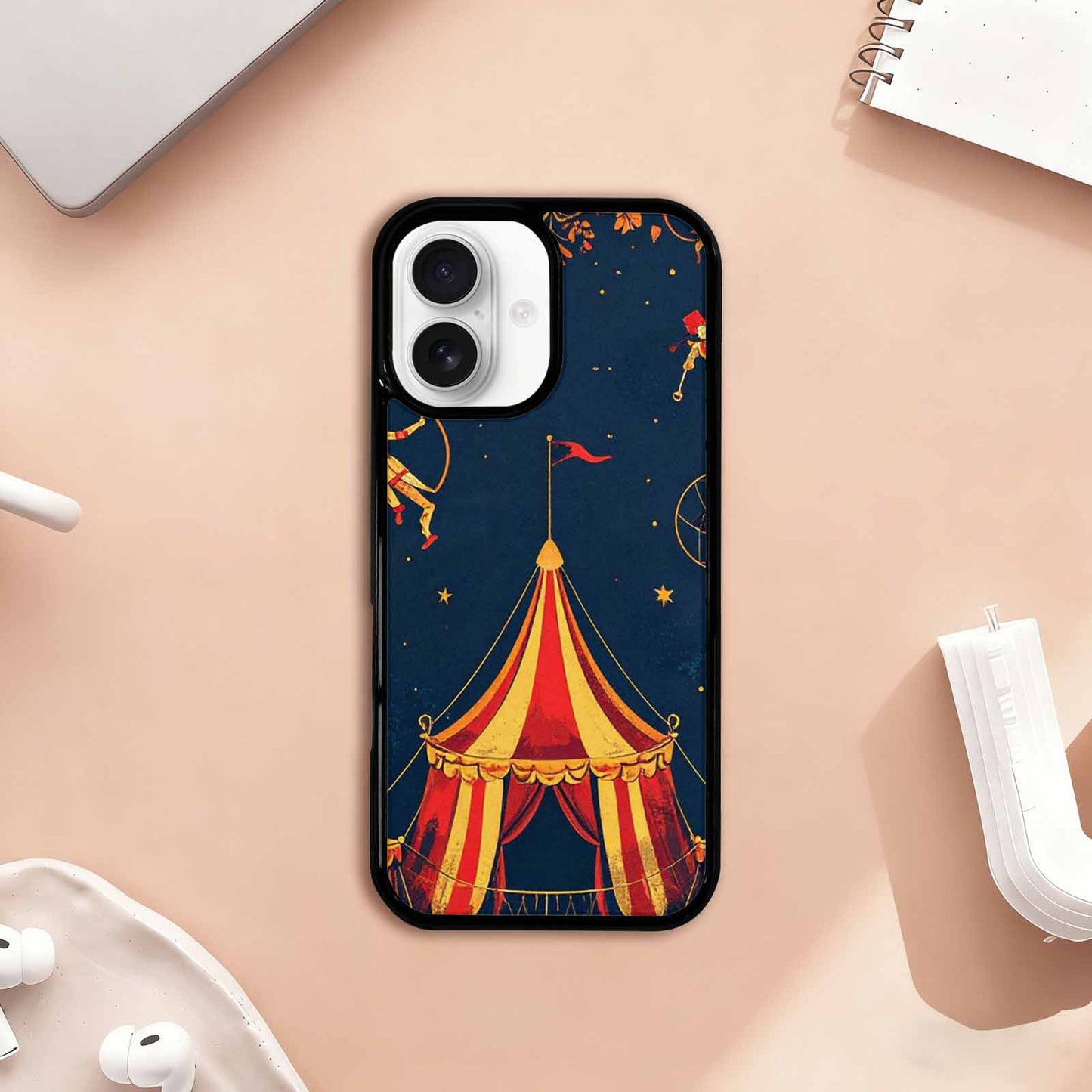iPhone 17 Case — Vintage Circus Art Pattern Retro Vintage, Custom Phone Case
