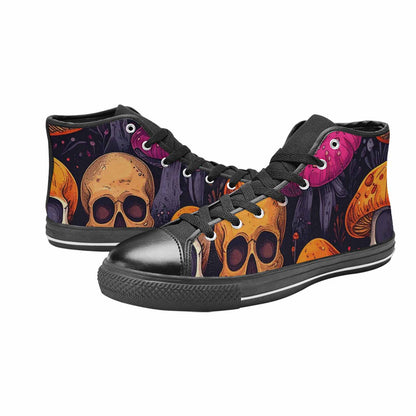 MEN'S Mushroom Skulls High Top Canvas Y2K Custom Sneakers