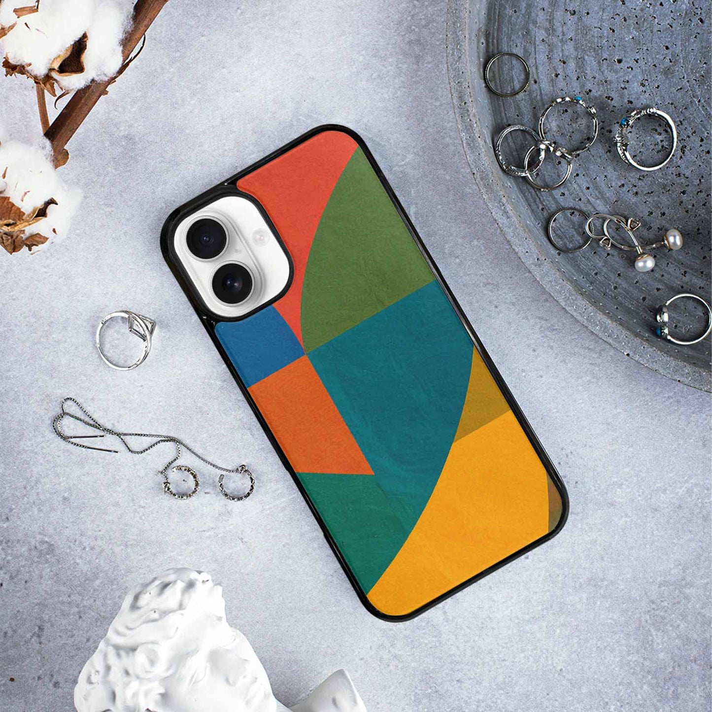 iPhone 16 Plus Case — 1990s Memphis Art Pattern, Unique Phone Case Design