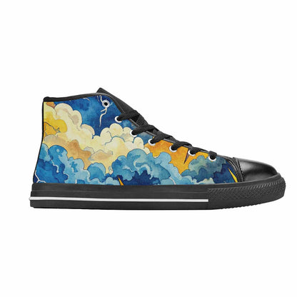 WOMEN'S Lightning Bolt High Top Canvas Cottagecore Shoes