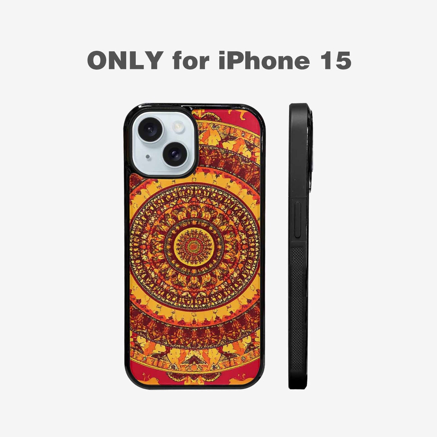 iPhone 15 Case — Mandala Lions Custom, Custom Designed Case Cover