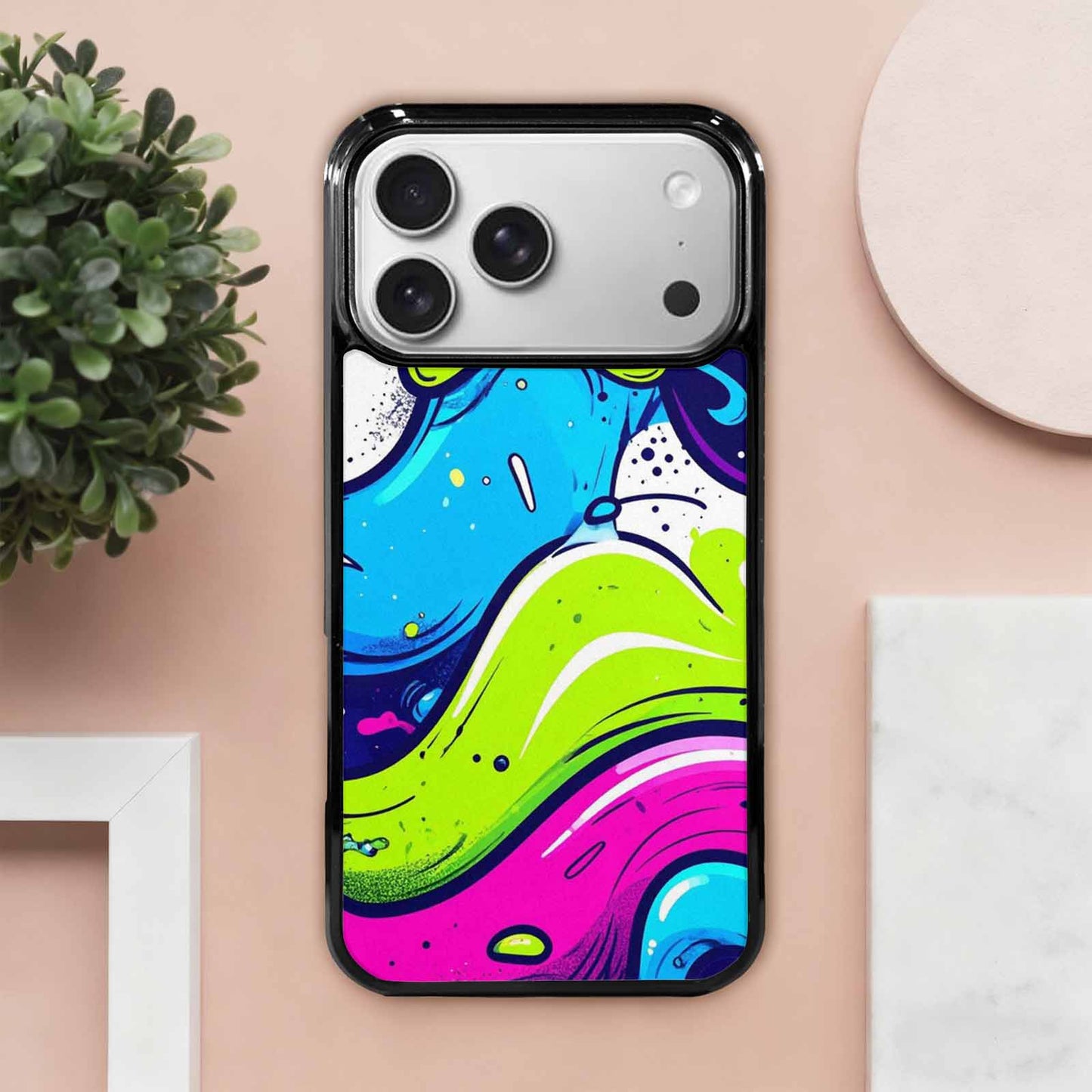 iPhone 17 Pro Max Case — Acid Wash Cartoon Tie Dye, Original Design Phone Case