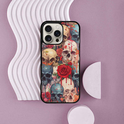 iPhone 16 Pro Max Case — Skulls And Roses Skulls And Roses, Custom Phone Case