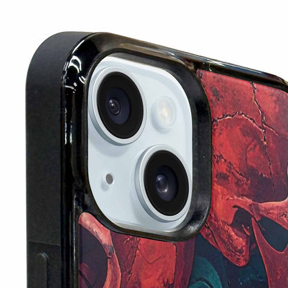 iPhone 15 Case — Marble Skull Custom, Custom Art Phone Cover