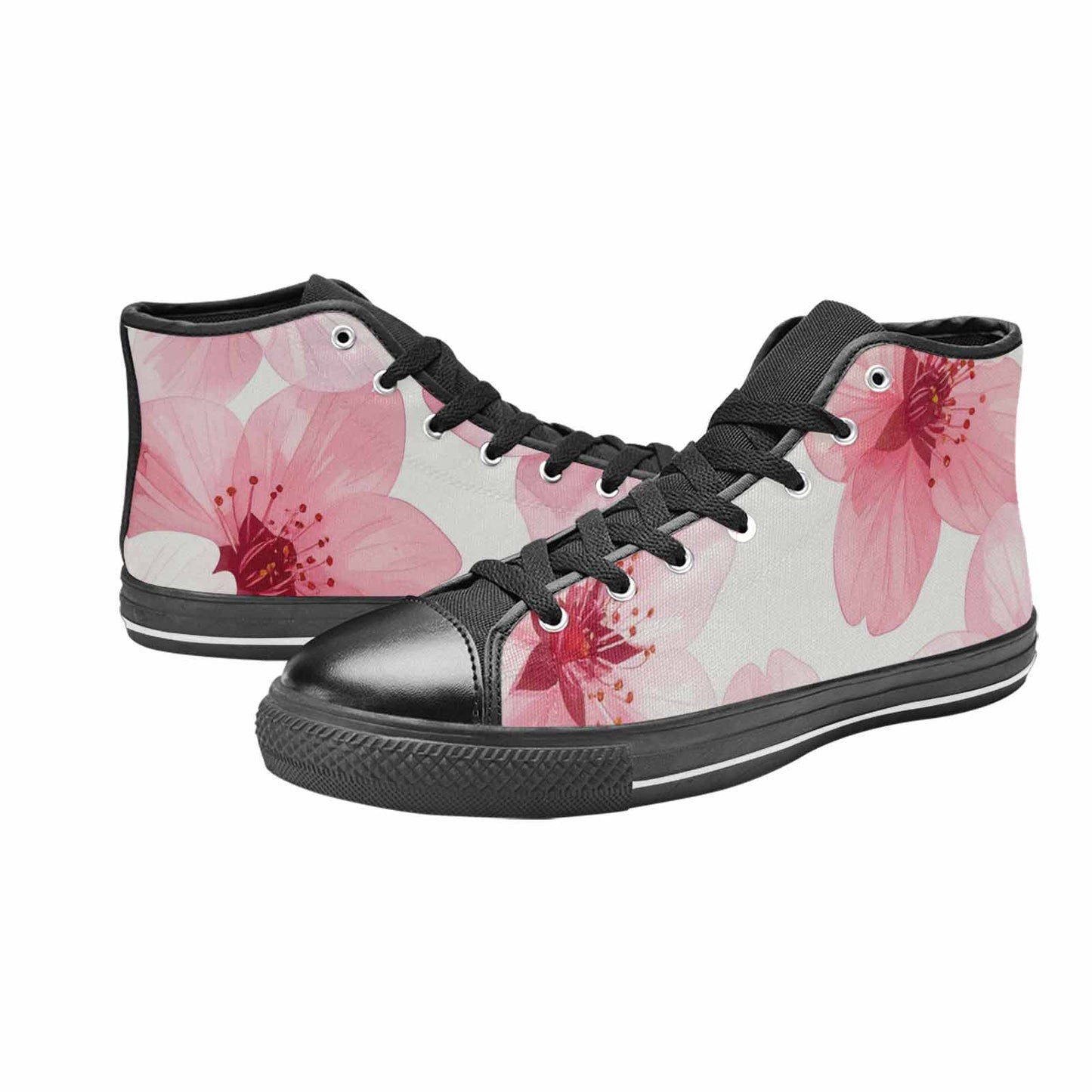 MEN'S Japanese Cherry Blossom High Top Canvas Surreal Shoes