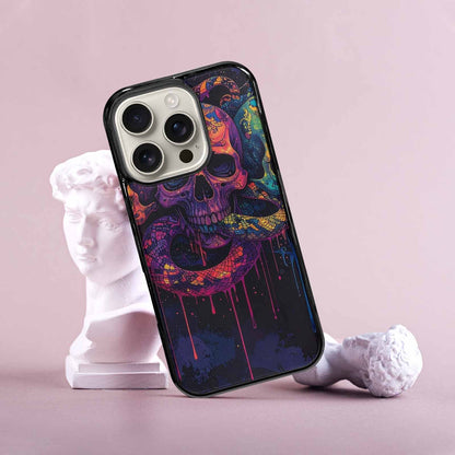 iPhone 16 Pro Case — Snakes And Skulls And Snakes Skulls, Custom Art Phone Cover