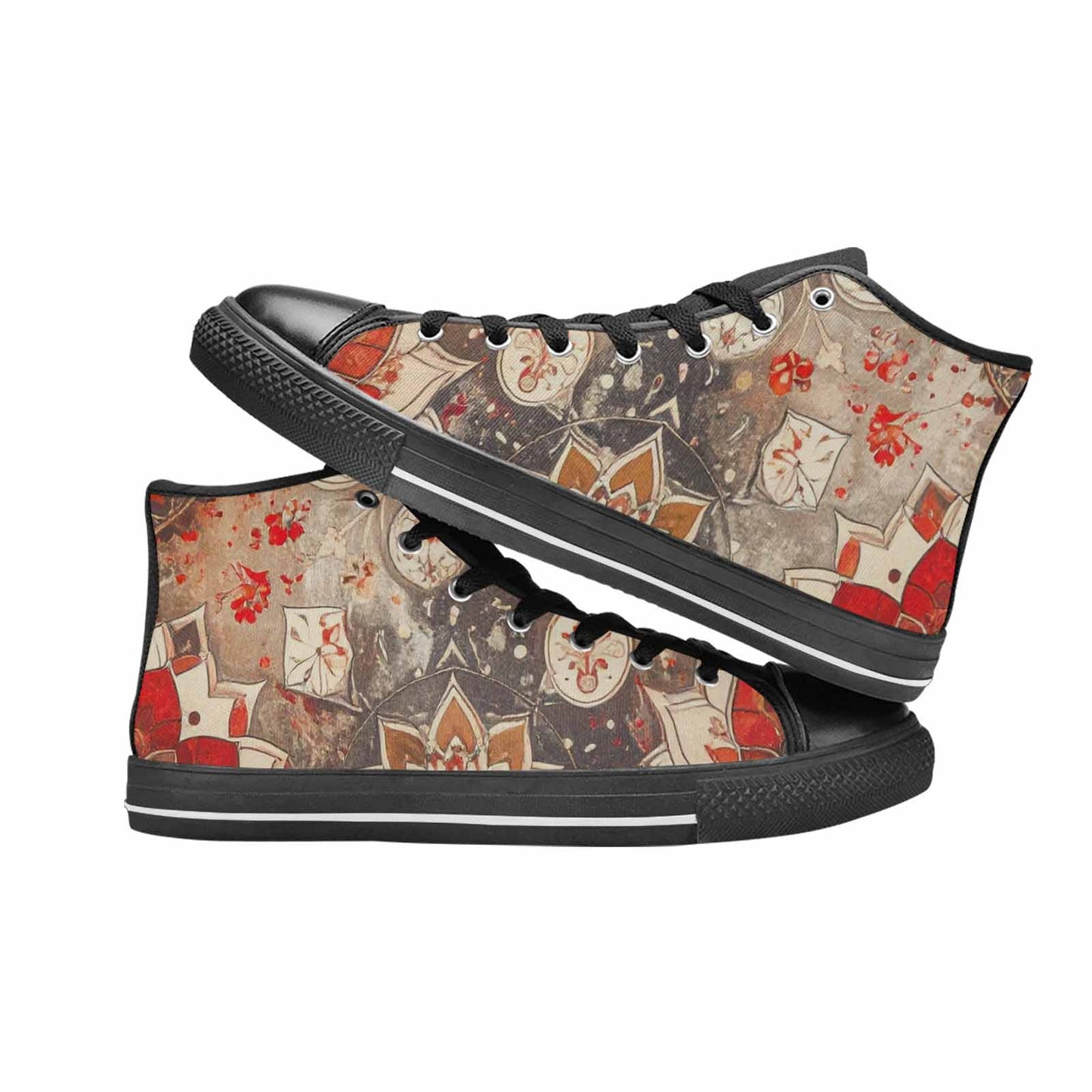 WOMEN'S Mandala High Top Canvas Surreal Custom Sneakers