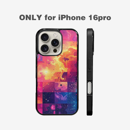 iPhone 16 Pro Case — Cosmic Creature And Object Mashup Pattern, Custom Phone Case
