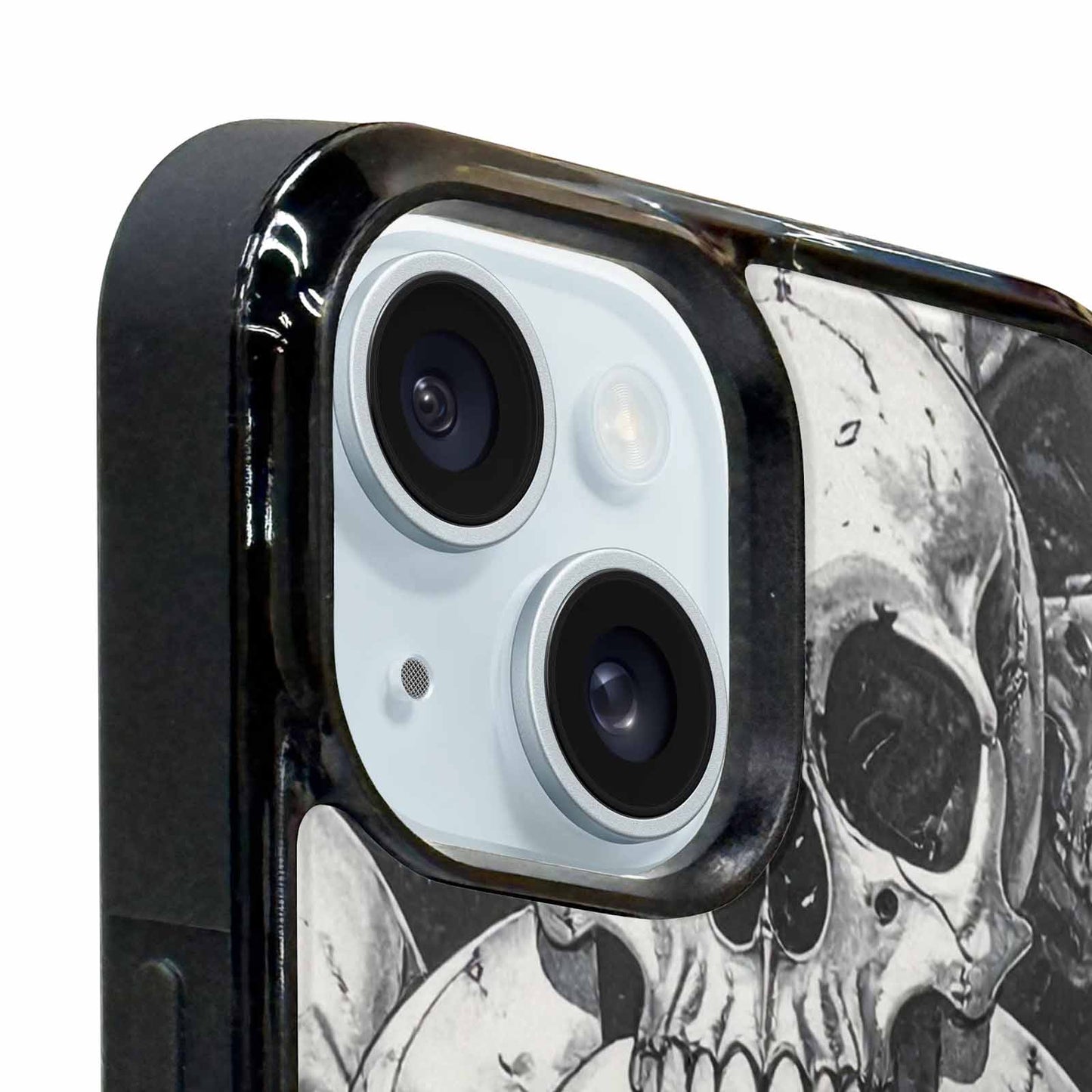 iPhone 15 Case — Tessellated Human Skulls Custom, Unique Phone Case Design