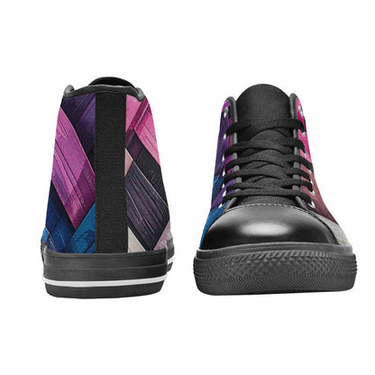 MEN'S Genderfluid Flag Color High Top Canvas Cottagecore Sneakers
